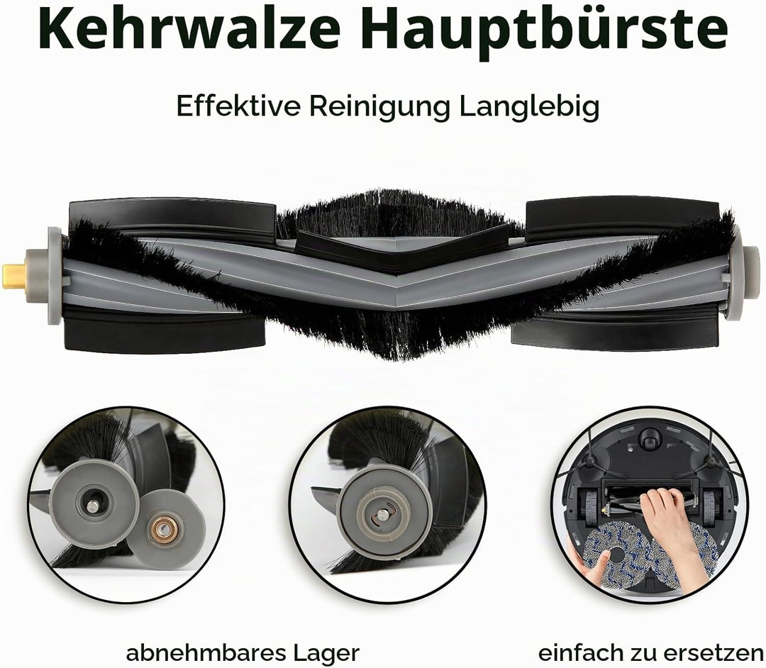 (2 Stück) T20 Omni Hauptsächlich Walzenbürste für Saugroboter ECOVACS DEEBOT X1 Omni/ T20 Omni/ T10/