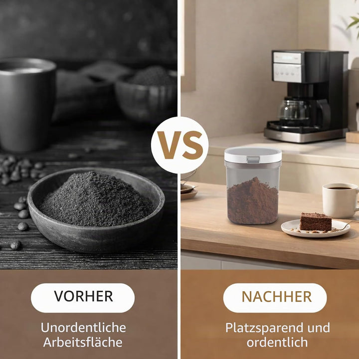 Kaffeedose Bohnen 1300ml Vorratsgläser mit Deckel Luftdicht Behälter Kaffeepads Dose zur Aufbewahrun
