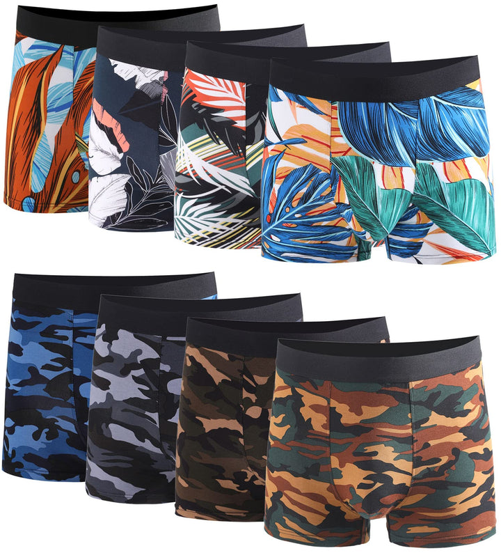 Xaanelr Boxershorts Herren Unterhosen Männer Bambus Viskose Unterwäsche Men Retroshorts 4er/8er Pack