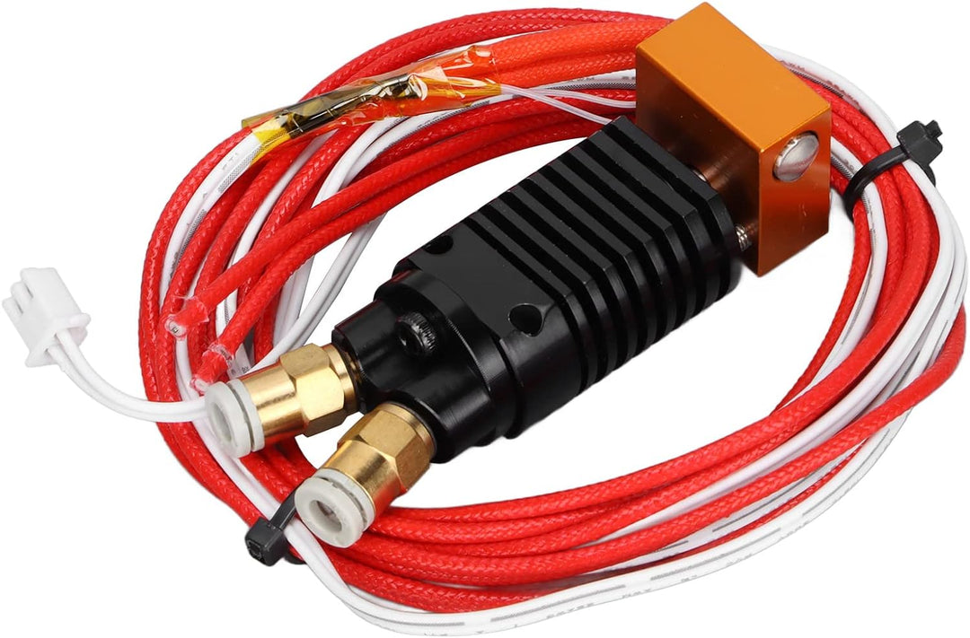 3D-Drucker 2 In 1 Out Hotend Kit Ersatz 2 in 1 Metalldrahtblock-Drucker-Extruder-Kits mit Silikon-Ab