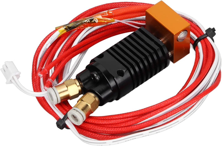 3D-Drucker 2 In 1 Out Hotend Kit Ersatz 2 in 1 Metalldrahtblock-Drucker-Extruder-Kits mit Silikon-Ab