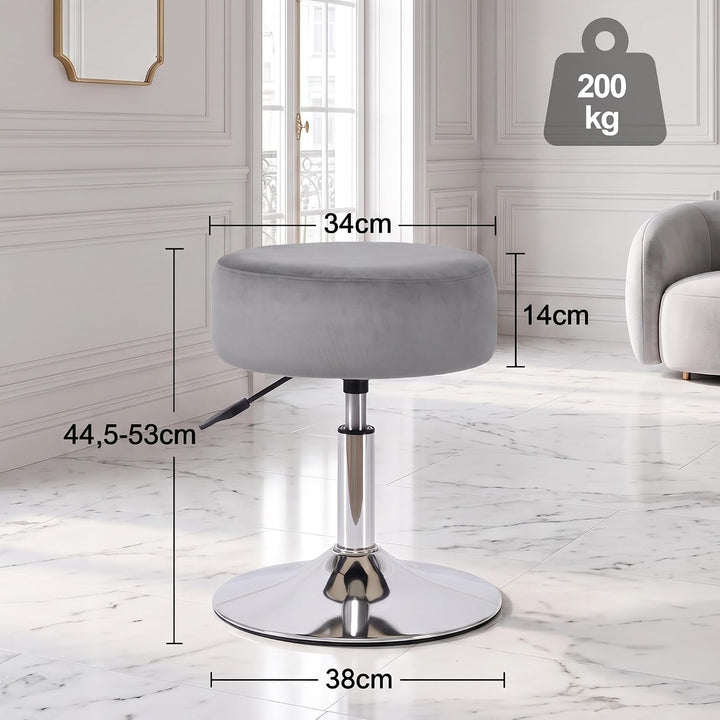 Drehhocker Sitzhocker Hocker RUND höhenverstellbar drehbar aus Kunstleder Farbauswahl Duhome 428S, F