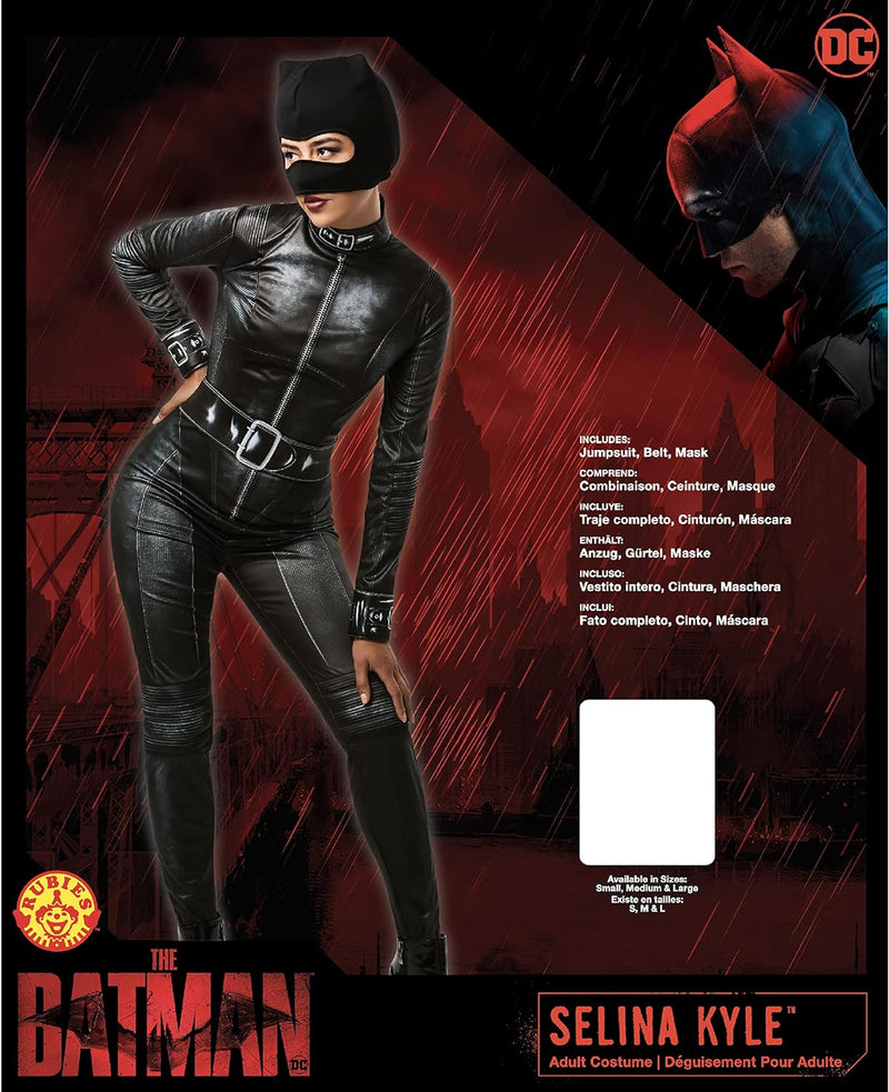 Rubies Offizielles DC The Batman, Selina Kyle Deluxe Damenkostüm, Erwachsenenverkleidung - Grösse M,