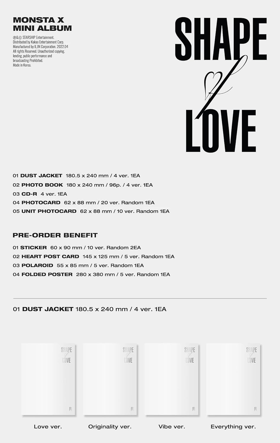 Shape of Love-Inkl.Photobook, Audio-CD