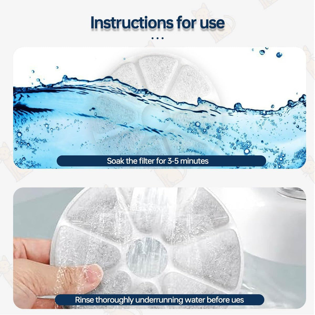 Katzenbrunnen Filter für Philips PAW3210/02 Trinkbrunnen, 12 Stück Filter Kompatibel für Philips PAW