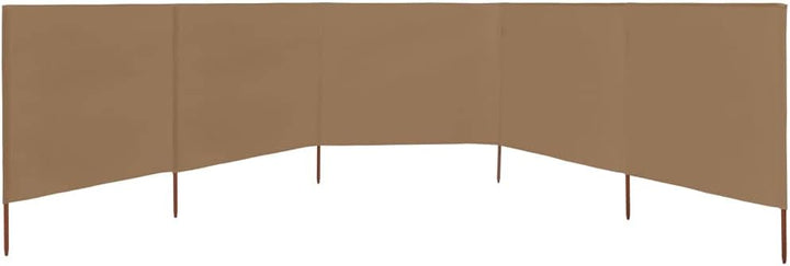Homgoday 5 Paneele Windschutz Stoff 600x120cm Taupe Camping Windschutz Blocker Windblocker Garten St