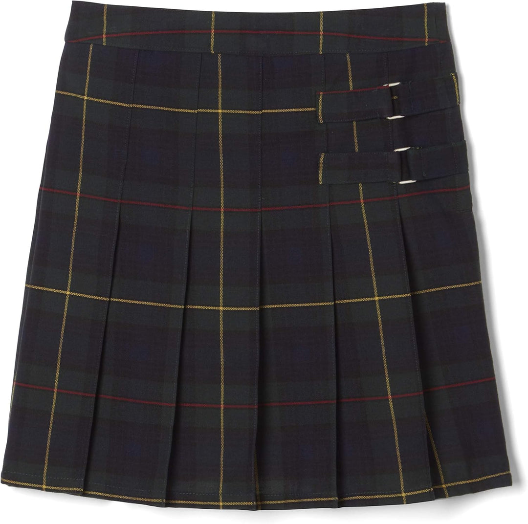 French Toast Girls Plus Size' Plaid 2-Tab Scooter, Green Plaid, 14.5