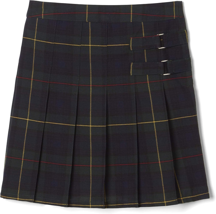 French Toast Girls Plus Size' Plaid 2-Tab Scooter, Green Plaid, 14.5
