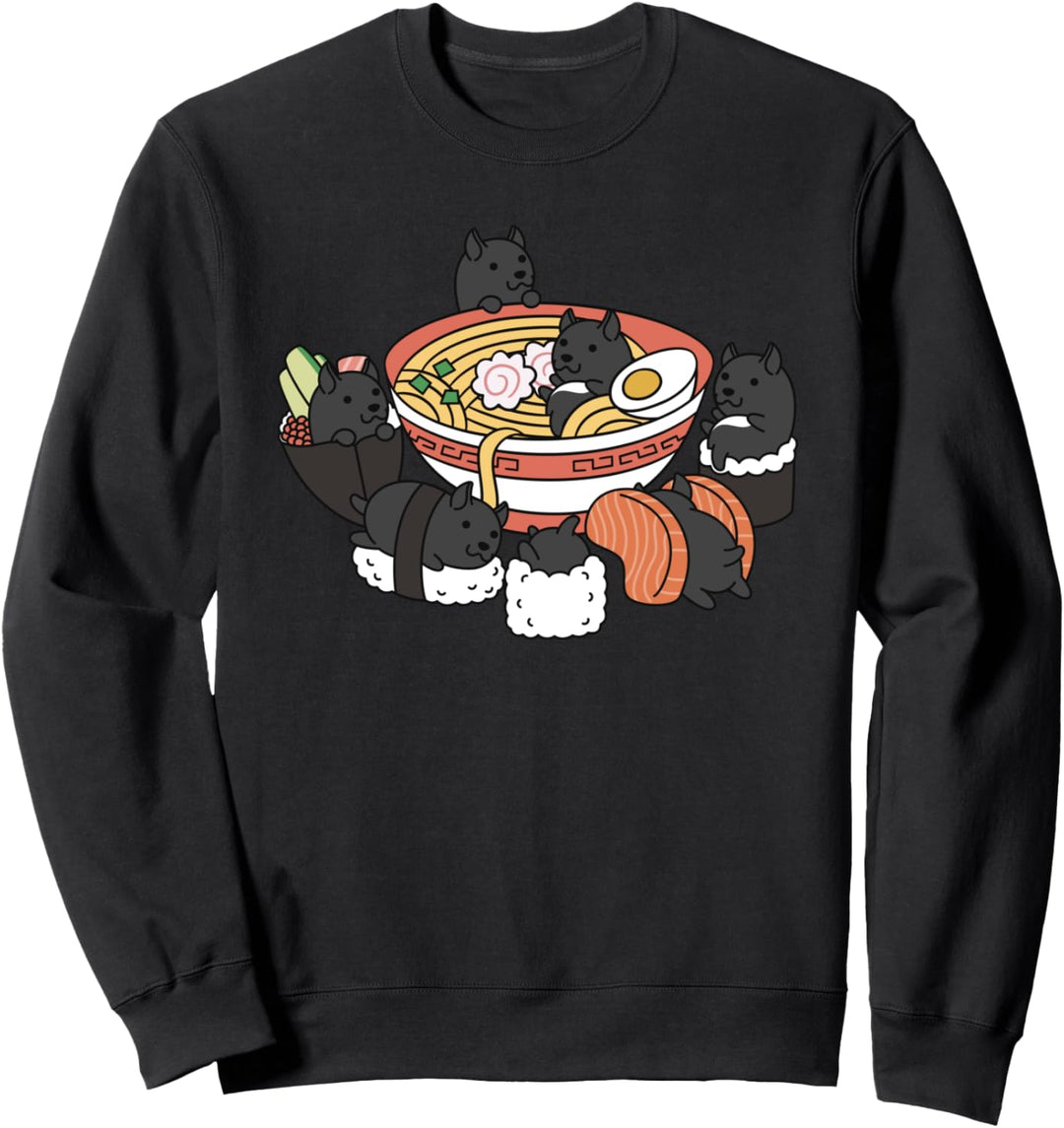 Ramen Sushi Cane Corso Hund Sweatshirt