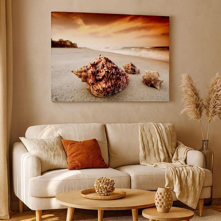 Bilder auf Leinwand 100x70cm Leinwandbild Strand schön karibisch bunt Gross Wanddeko Bild Schlafzimm