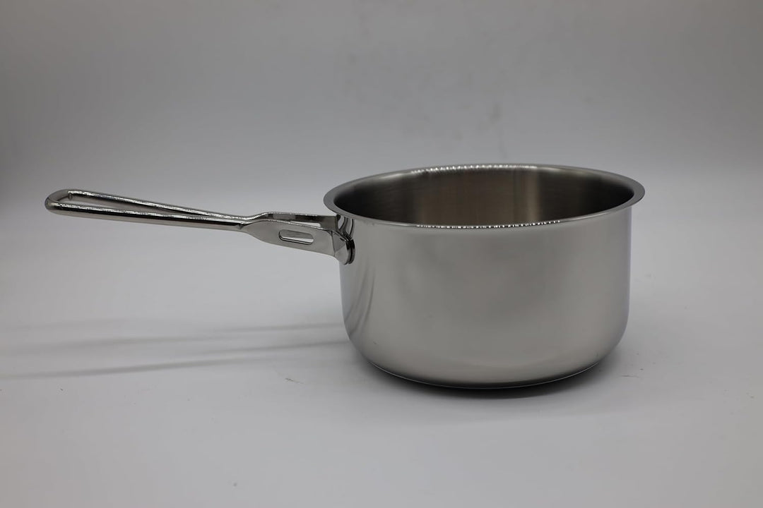 Hascevher Venice Milchtopf 16x9cm, Stielkasserolle 1,7 Liter, hochwertigem Edelstahl