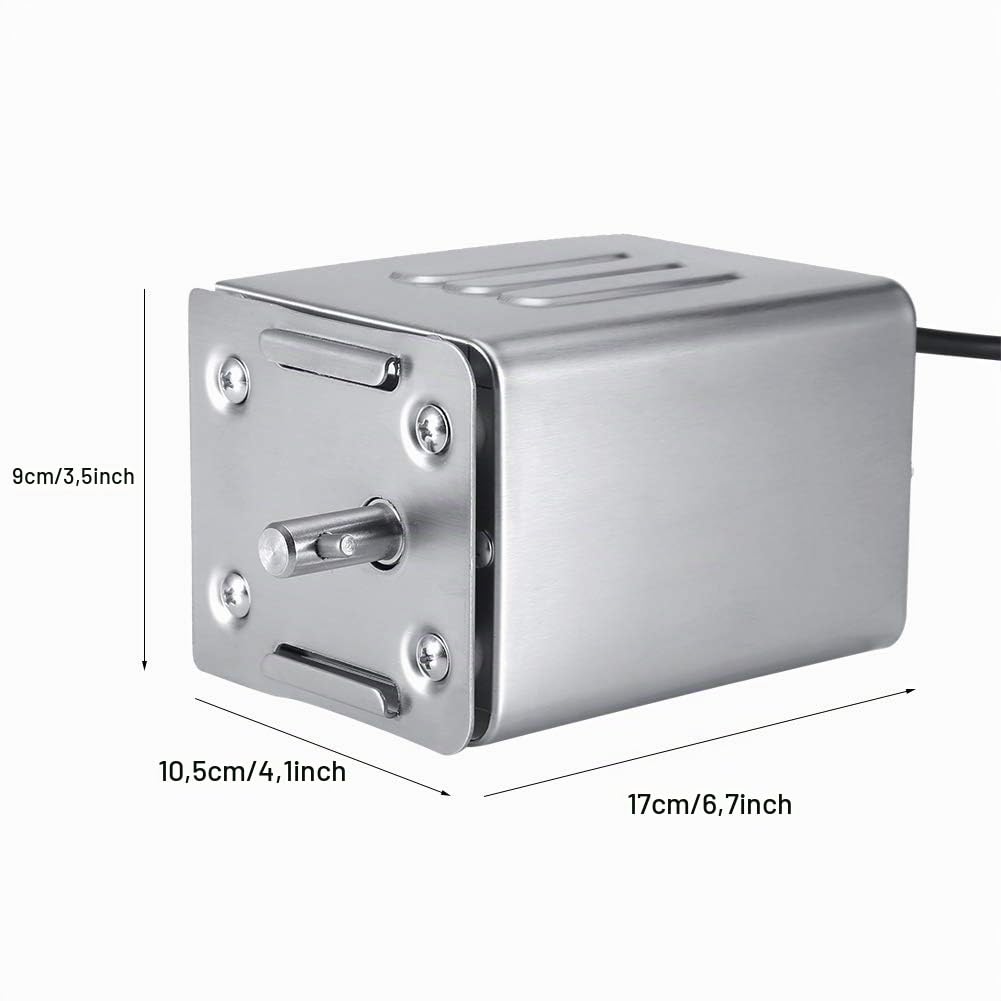 Edelstahl Grillmotor für Grillspiess Drehspiess BBQ Rotisserie Motor Spanferkelgrill Motor Grill Zub
