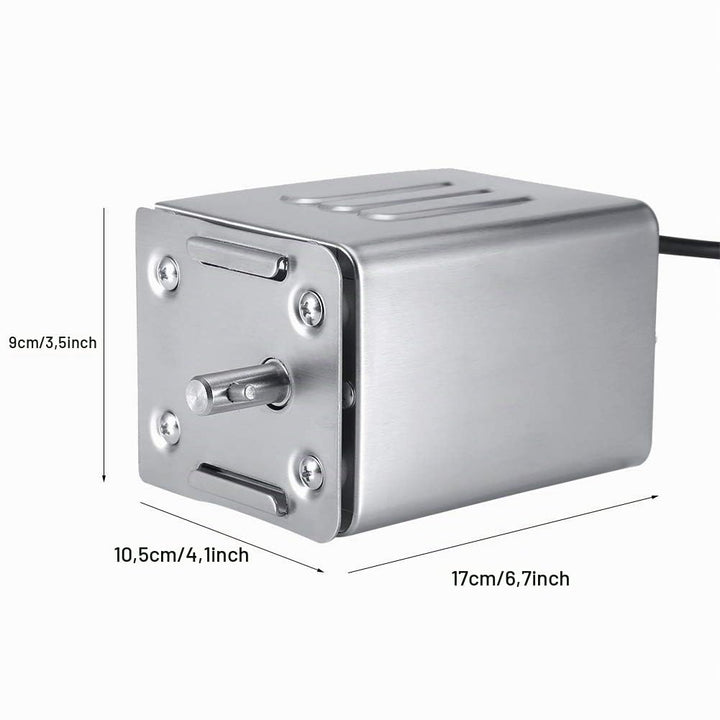 Edelstahl Grillmotor für Grillspiess Drehspiess BBQ Rotisserie Motor Spanferkelgrill Motor Grill Zub