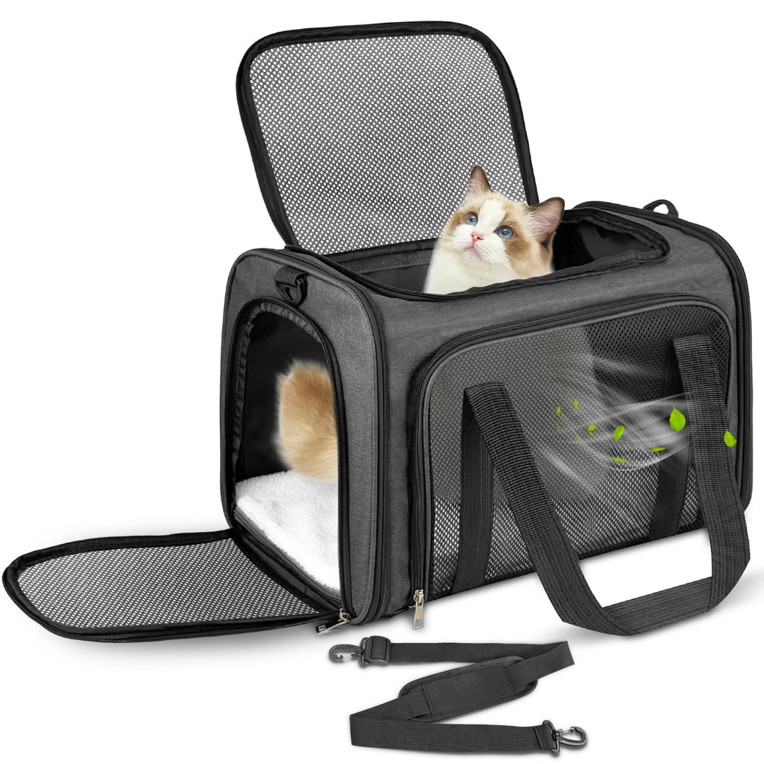 Lohofrnny Transporttasche Katze, Transporttasche für Katze Hund bis zu 5kg, Tragbar Faltbare Haustie