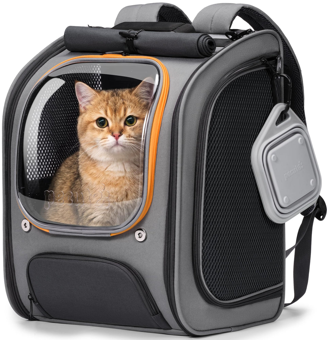 pecute Katzenrucksack Bubble Haustier Rucksack mit Netzfenster, Tragbare und Faltbare Katzentasche,