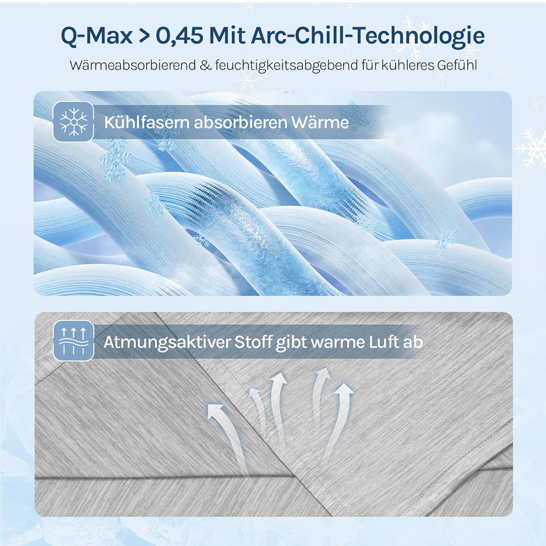 WOLTU Sommerdecke Selbstkühlende Decke Mikrofaser Arc-Chill, Kühldecke mit Q-Max>0.45, Kühl und Haut