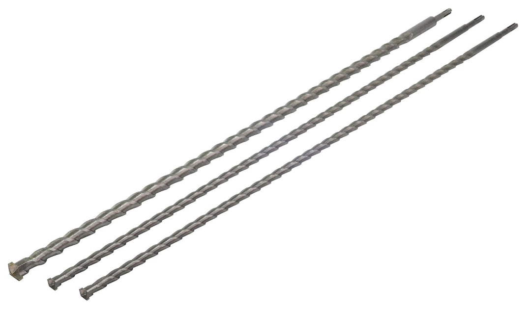 Rolson 48695 Langes SDS-Bohrer-Set, 1000 mm, 3 Teile 3 Pieces 1000 mm, 3 Pieces 1000 mm