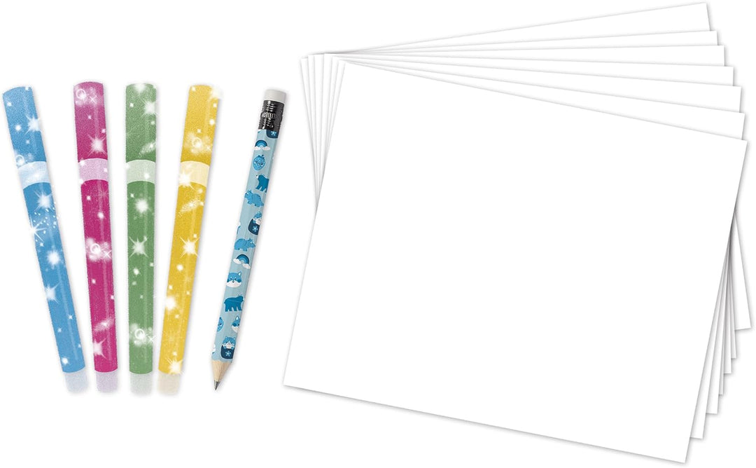 Janod - Step by Step Drawing - Zeichnen Lernen - 20 Modelle + Glitzerstifte - Lernspiel - Zeichnen u