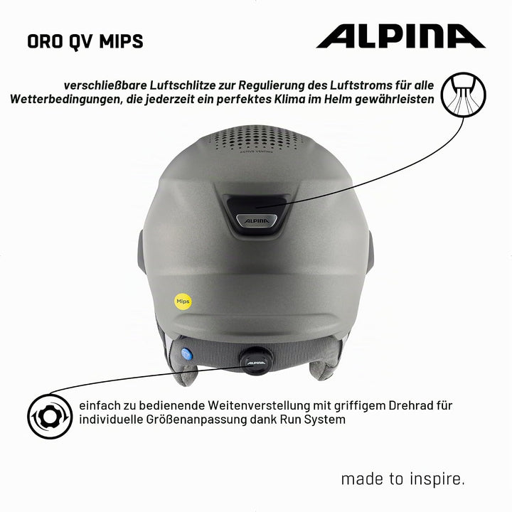 Alpina ORO QV MIPS - Unisex Visierhelm 51-55 cm, 51-55 cm