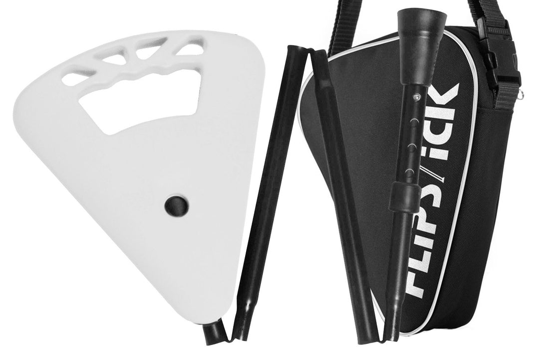 Flipstick Teleskop-Sitzstock faltbar weiss, Weiss