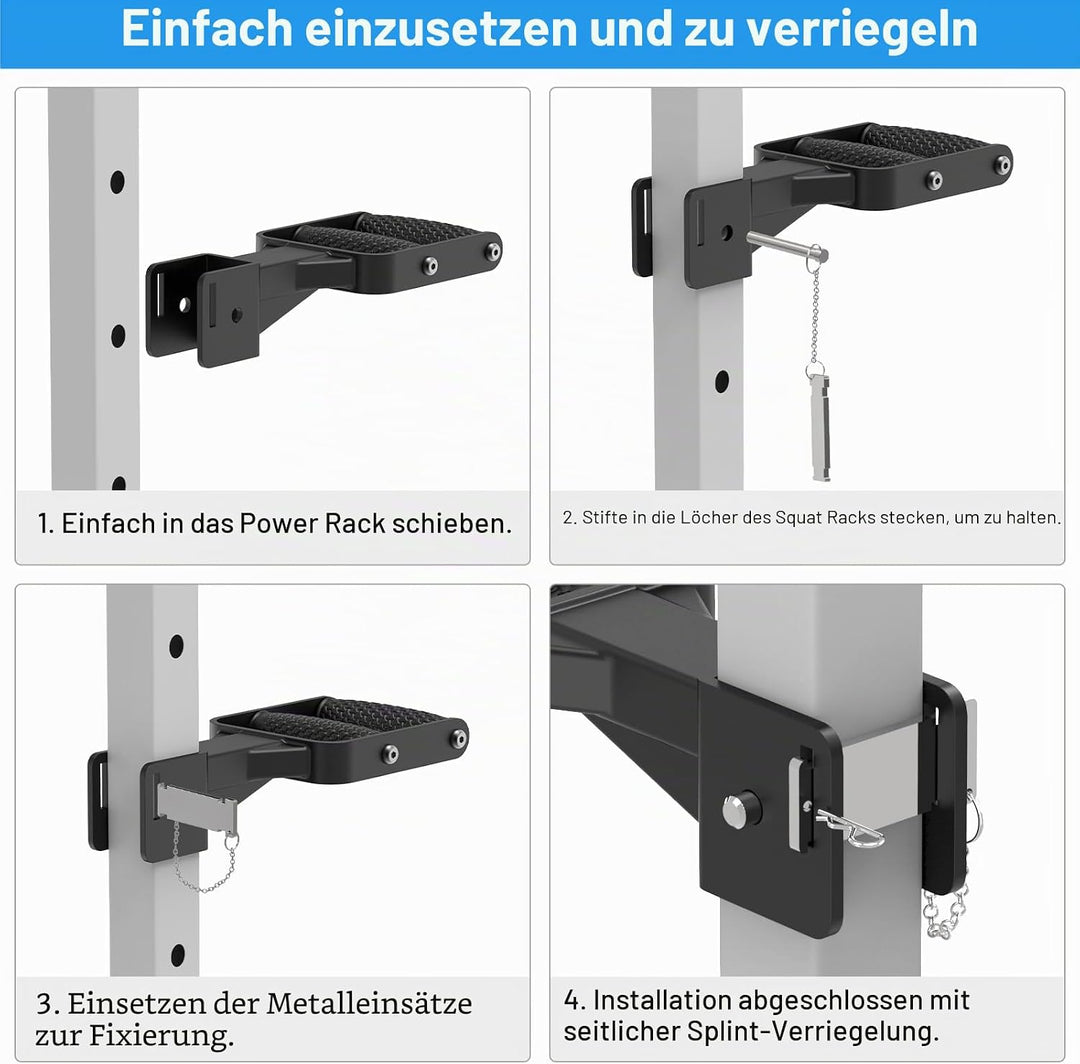 Kipika Muti-Grip Dip-Barren-Aufsatz für 5,1 x 5,1 cm und 7,6 x 7,6 cm Power-Rack, breite und schmale