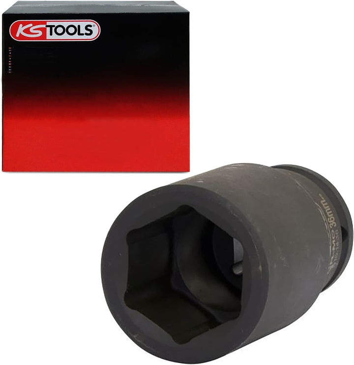 KS Tools 515.1436 3/4" Sechskant-Kraft-Stecknuss, lang, 36mm 36 mm, 36 mm