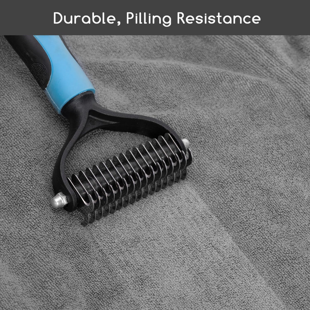 Nobleza Hundebademantel Mikrofaser mit Klettverschluss,Super saugfähig und schnell trocknend,Bademan