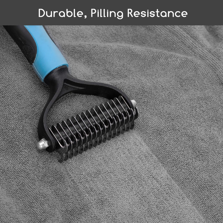 Nobleza Hundebademantel Mikrofaser mit Klettverschluss,Super saugfähig und schnell trocknend,Bademan