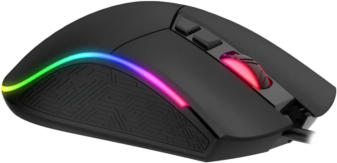havit Gaming Maus mit Kabel - Computer Maus [mit USB Kabel und LED-Switch-Button] - Gaming Mouse [mi
