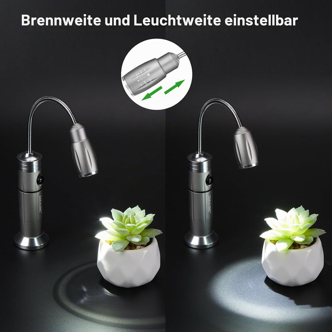 Wiederaufladbare, ultrahelle Grillleuchte mit superhellen LED-Lichtern, flexible Schwanenhals-Grilll