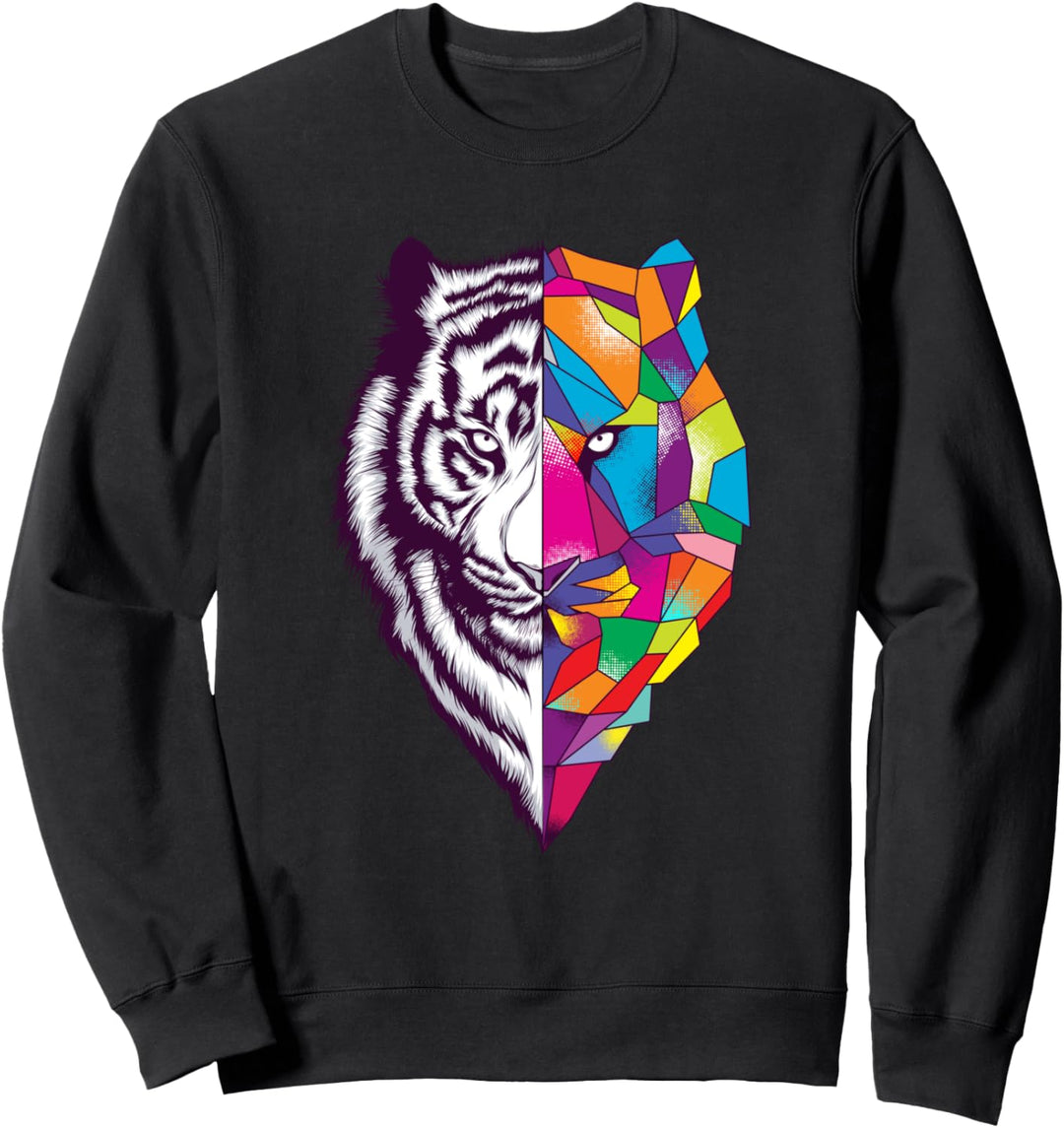 Wilder polygonaler Tiger, Tigermode, grafisches Design, Geschenke Sweatshirt