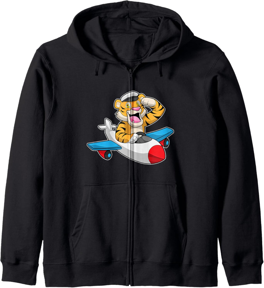 Tiger Pilot Flugzeug Kapuzenjacke