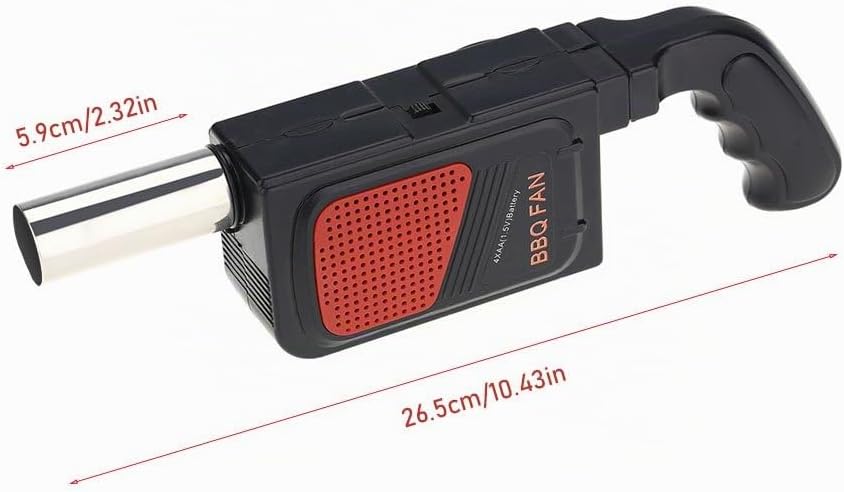 VIFER Grillventilator, tragbar, Kohlegebläse, Taschenventilator, elektrisch, BBQ, Luftgebläse für Pi
