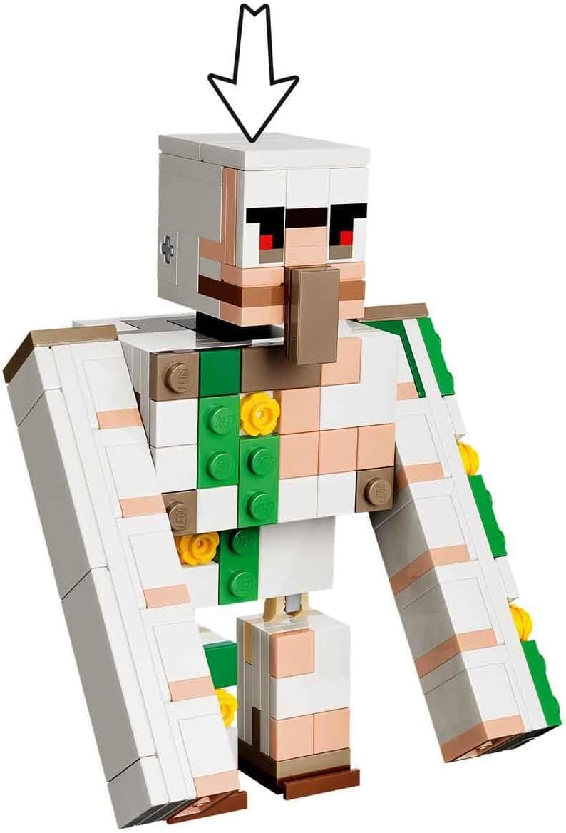 LEGO Minecraft Angriff des Hühnerreiters in der Wüste - Spielzeug mit 6 Figuren inkl. Eisengolem &amp; B