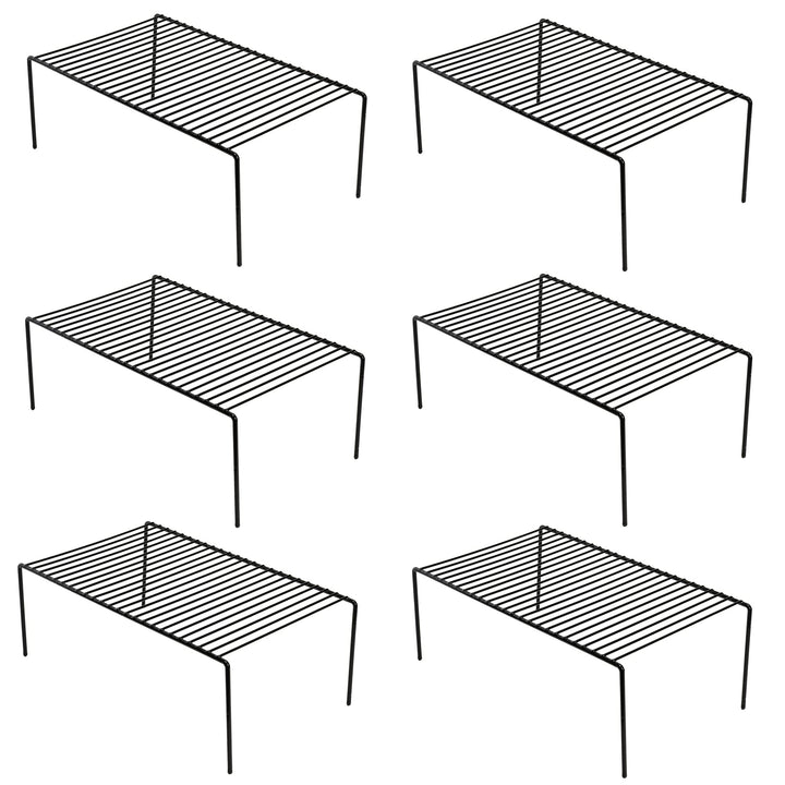 IPEGTOP 6er-Pack grosser Gefrierschrank-Aufbewahrungsregal, rostfreier Edelstahl, platzsparend, für