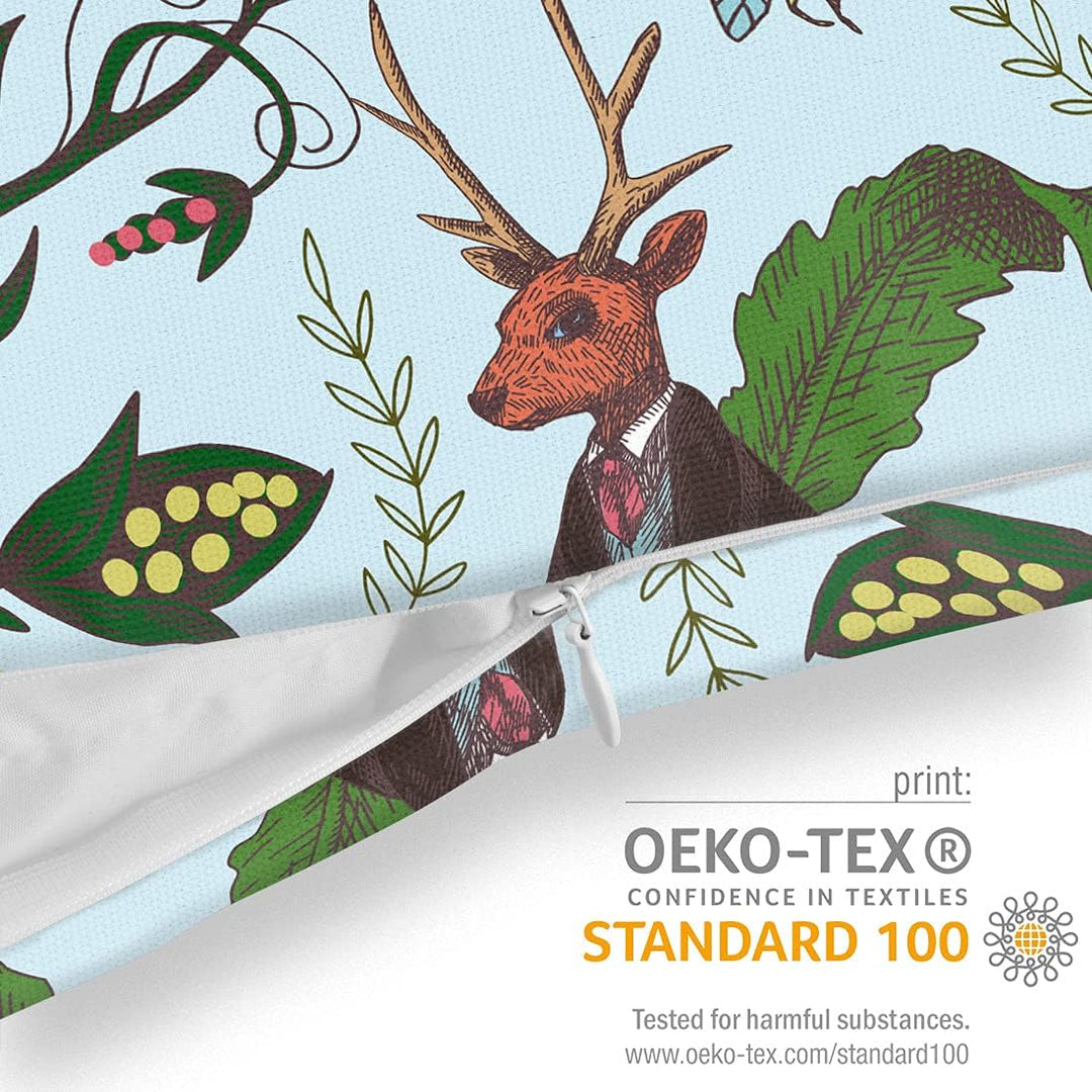 VOID Märchen Hase Eule Kissenbezug Kissenhülle Polyester Weihnachten Deko Winter Outdoor Dekoration,