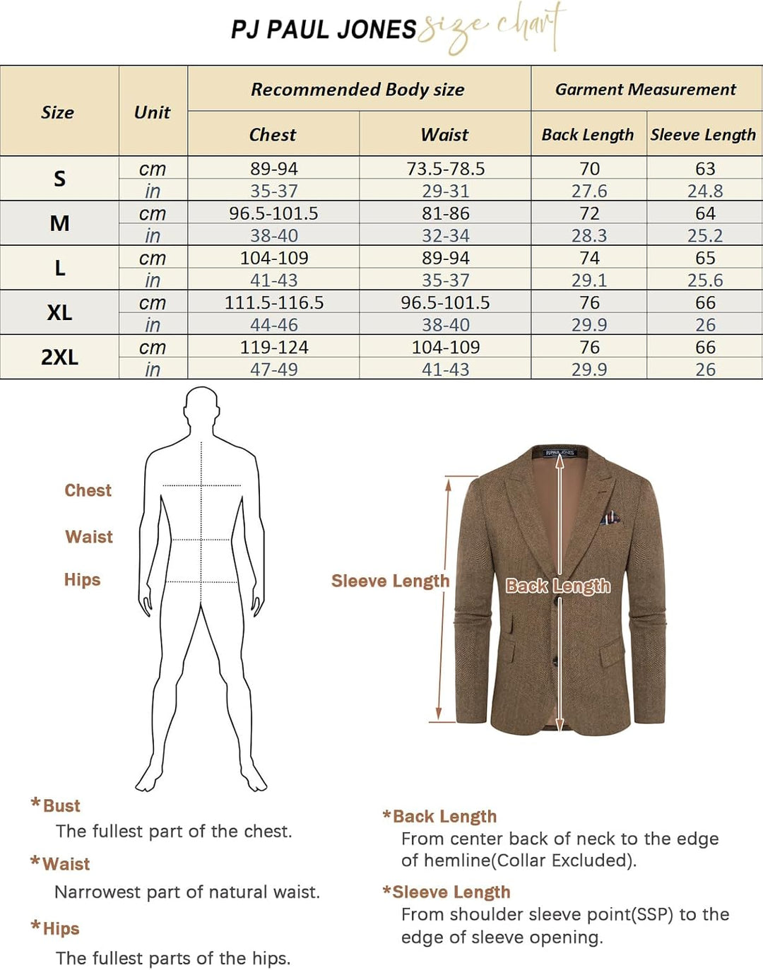 PJ PAUL JONES Sakko Herren Vintage British Blazer 2 Knöpfe Business Anzugjacke Tweed Sakko M Dunkelg