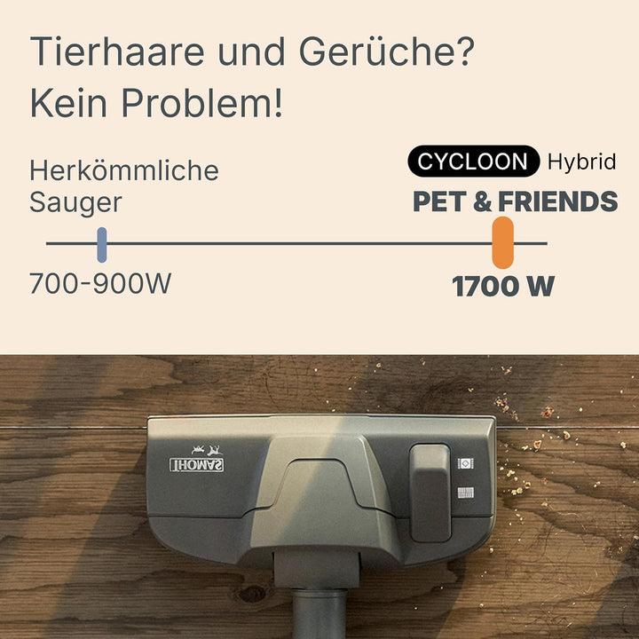 THOMAS CYCLOON HYBRID PET &amp; Friends, beutelloser Bodenstaubsauger, 1700 Watt
