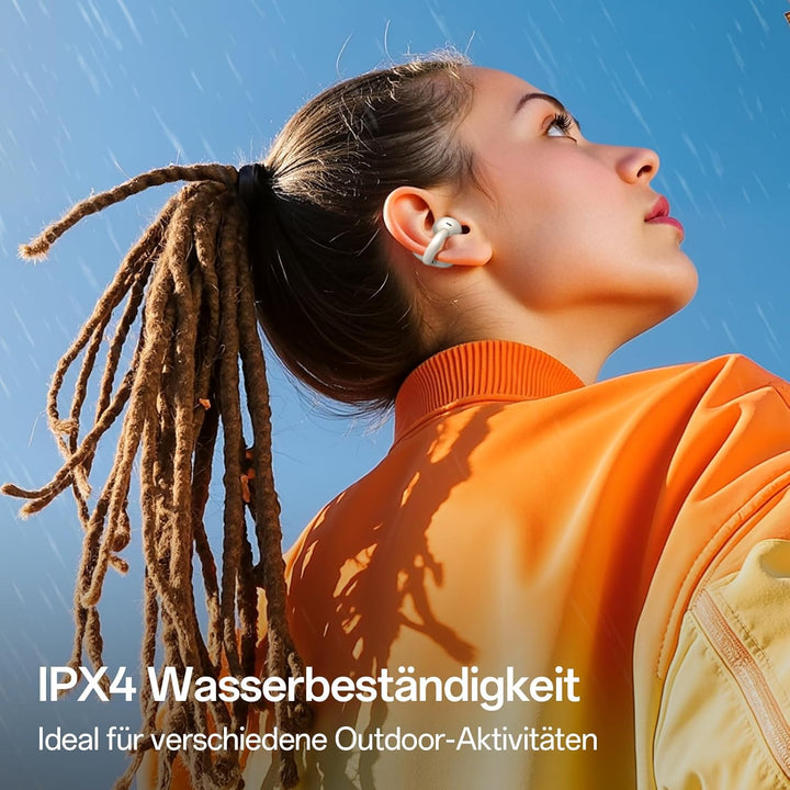 OpenRock E Open-Ear Kopfhörer Kabellos- Clip-On Ohrhörer - 4G Leichtgewicht - Bluetooth 6.0 - Starke