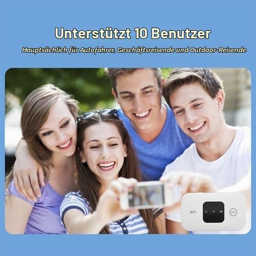 Mobile WiFi Hotspot, Wireless Portable Travel Outer Unterstützt 10 Benutzer gleichzeitig, Pocket WiF