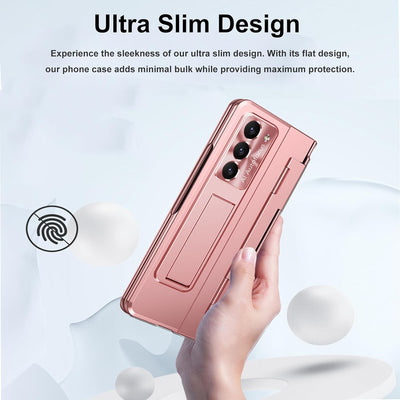 Miimall Kompatibel mit Samsung Galaxy Z Fold 5 Hülle mit Displayschutz+Kameraschutz, [Hinged Cover]