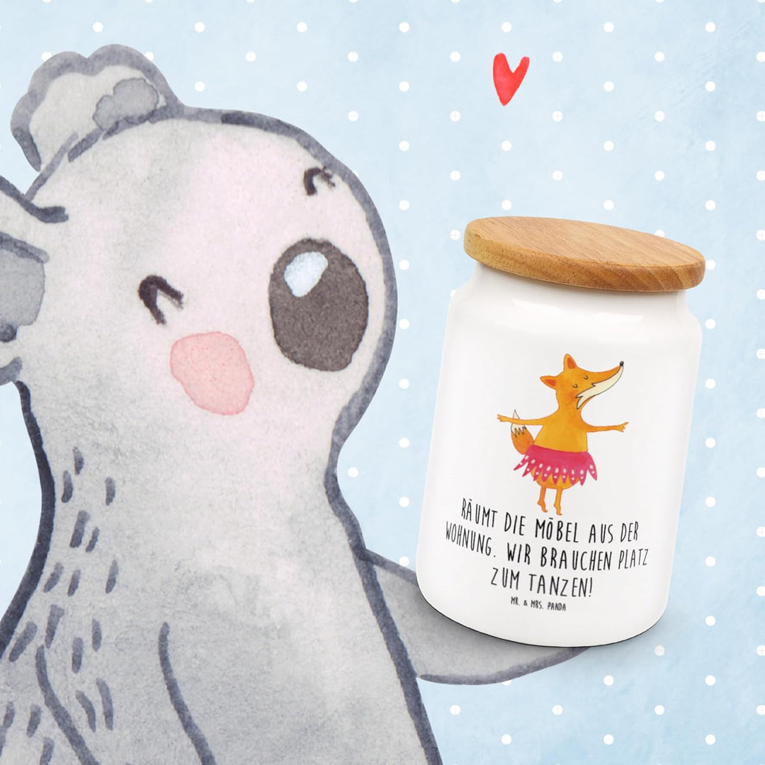 Mr. & Mrs. Panda zuckerdose Fuchs Ballerina - Geschenk, Teedose, Dose, Vorratsbehälter, Kaffeedose,