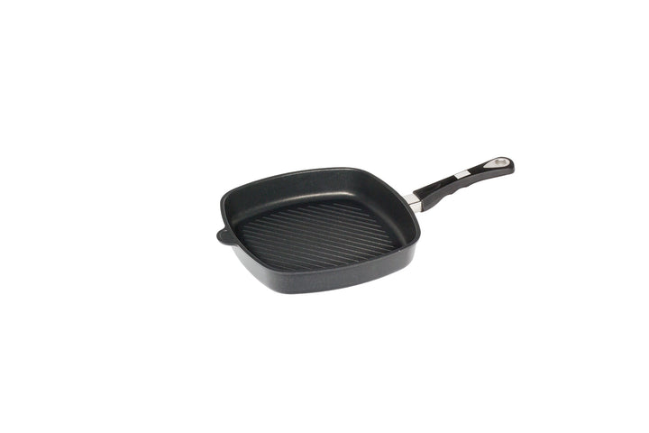 AMT Gastroguss I-E285G Induktionspfanne, 28 x 28 cm mit Grillboden, mit Grillboden