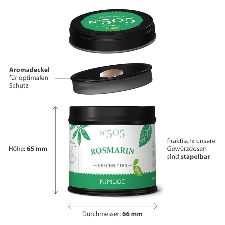 Bio Rosmarin N°505 | geschnitten | Grosspackung 500g | feinherb mit edler Holznote 500 g (1er Pack),