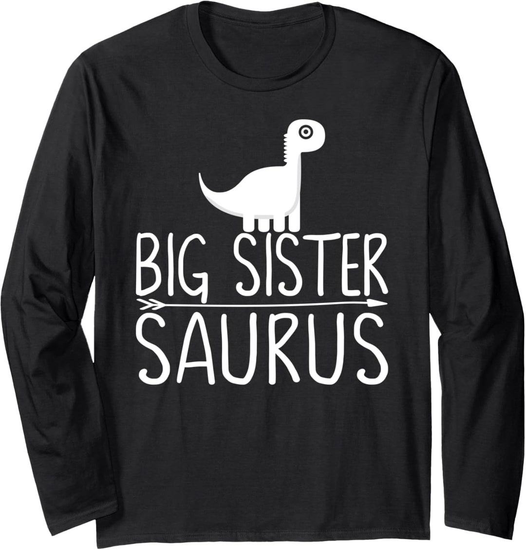Dinosaur Big Sister Saurus Funny Dino Gift Girl Kids Girls Langarmshirt