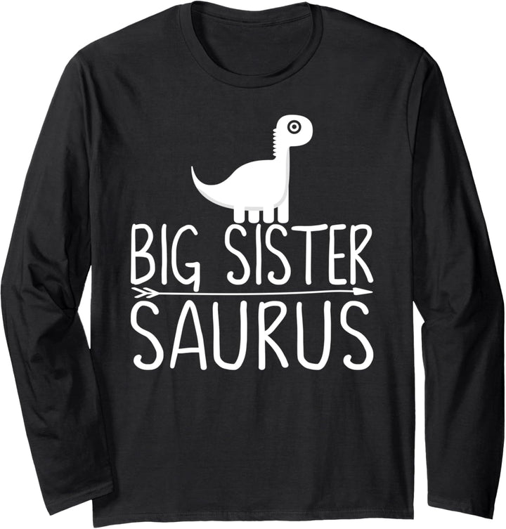 Dinosaur Big Sister Saurus Funny Dino Gift Girl Kids Girls Langarmshirt