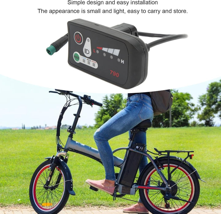 BuyWeek Elektrofahrrad LED Display, E-Bike LED Anzeigetafel wasserdichte 5P Stecker Elektrofahrrad L