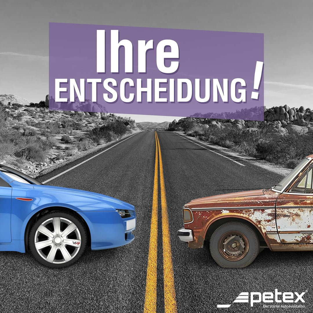 PETEX RB540216 Radzierblendenset VR Silber Grösse 16 Zoll Doppelt Lackiert ABS