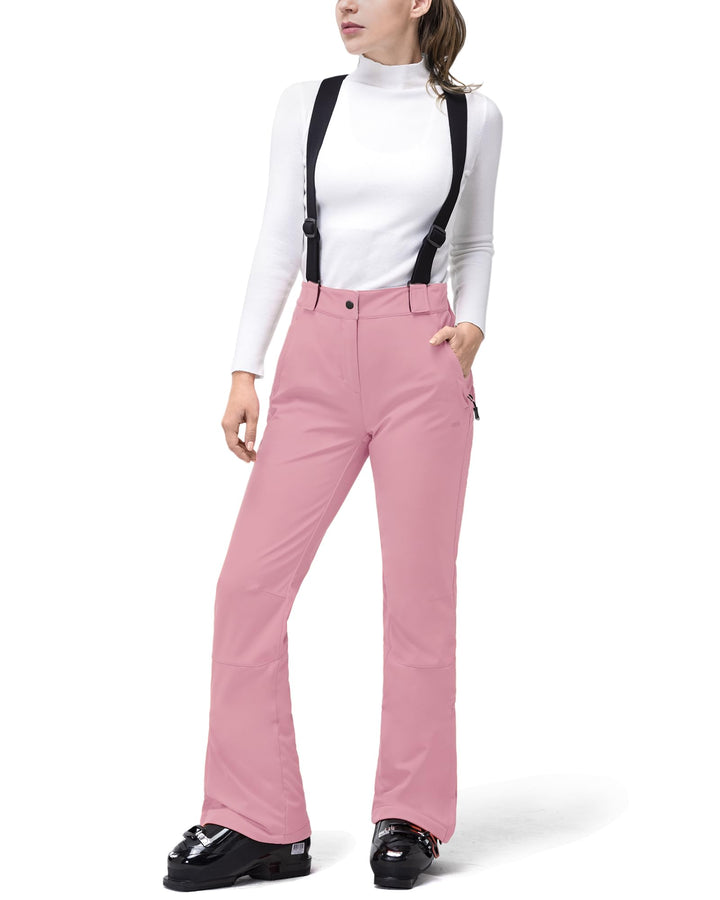 33,000ft Damen Skihose Hosenträgerhose Outdoorhose Wasserdicht Winddichte Softshellhose Warme Gefütt