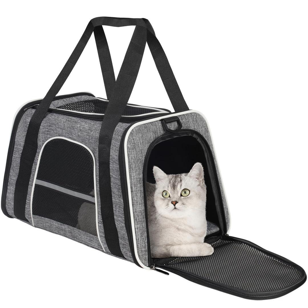 Katzen Transportboxen, Atmungsaktive und Faltbare Hundebox,Hundetasche Transportbox mit Verstellbare